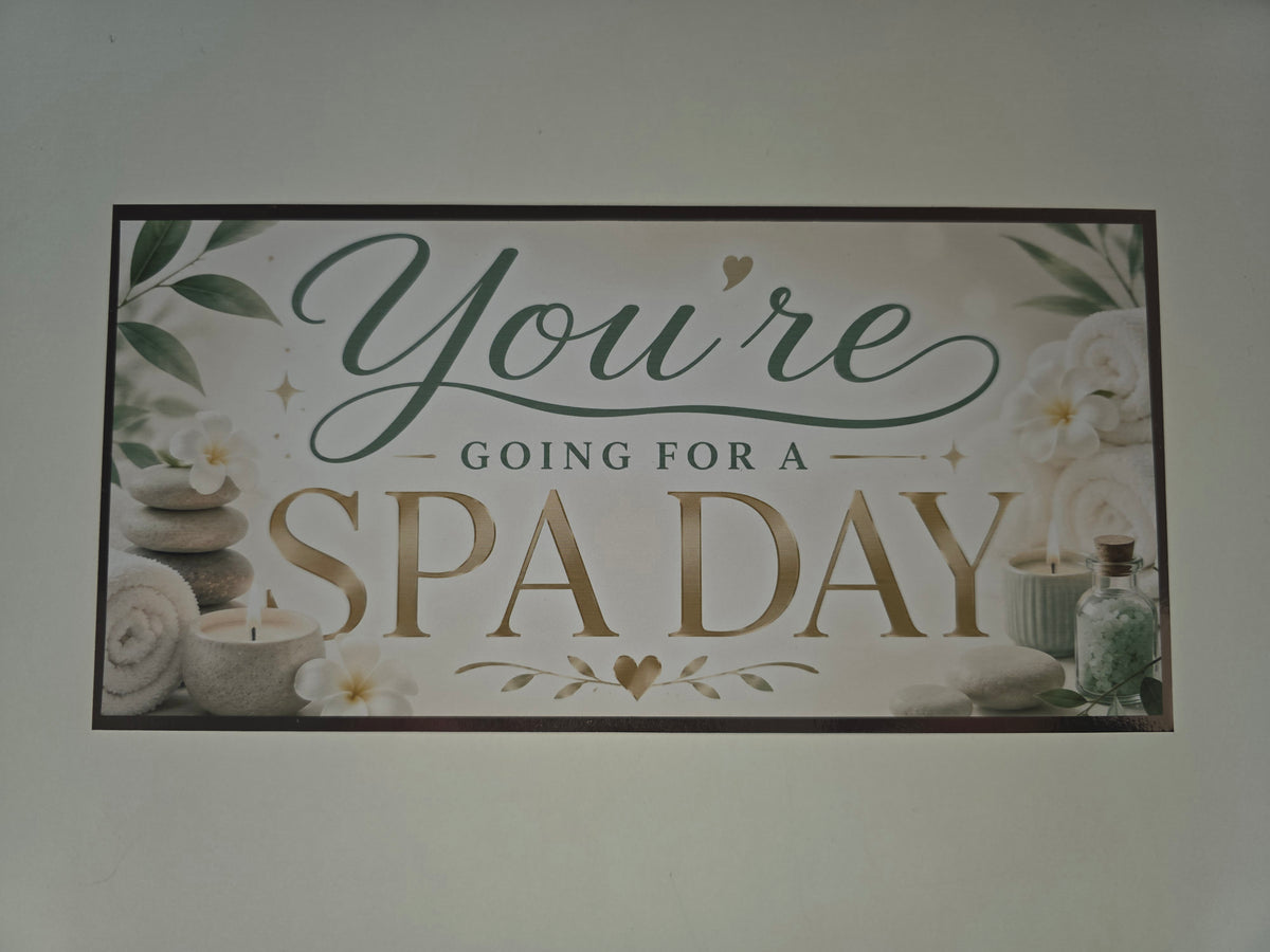 SALE - Surprise Ticket Print | You're Going For A Spa Day | Ticket Pass Voucher Membership | Gift Idea