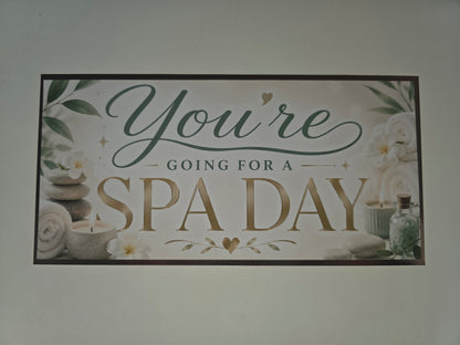 SALE - Surprise Ticket Print | You're Going For A Spa Day | Ticket Pass Voucher Membership | Gift Idea