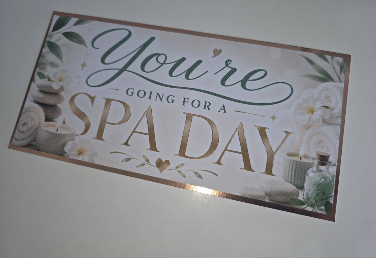 SALE - Surprise Ticket Print | You're Going For A Spa Day | Ticket Pass Voucher Membership | Gift Idea