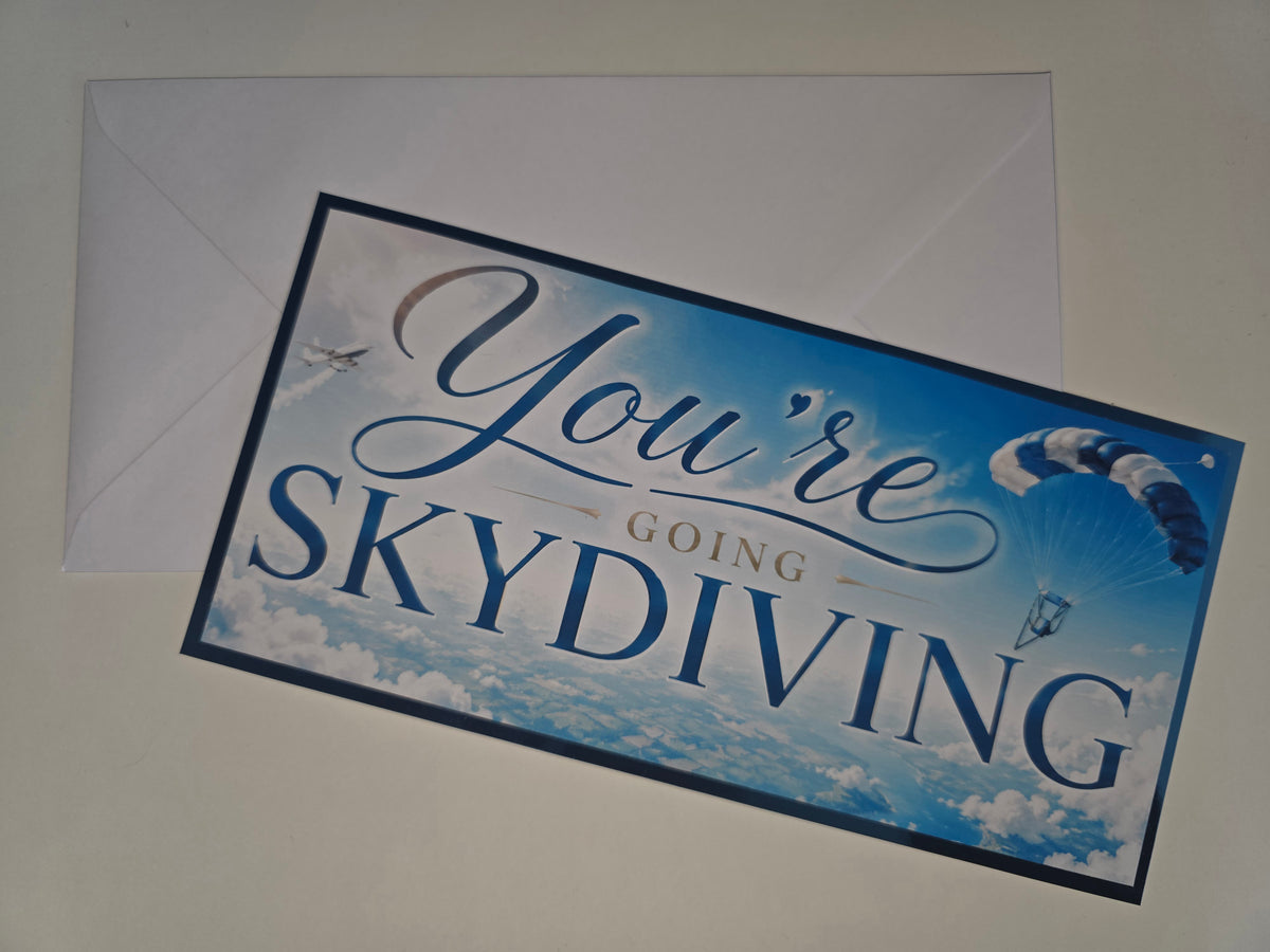 SALE - Surprise Ticket Print | You're Going Skydiving | Ticket Pass Voucher Membership | Gift Idea