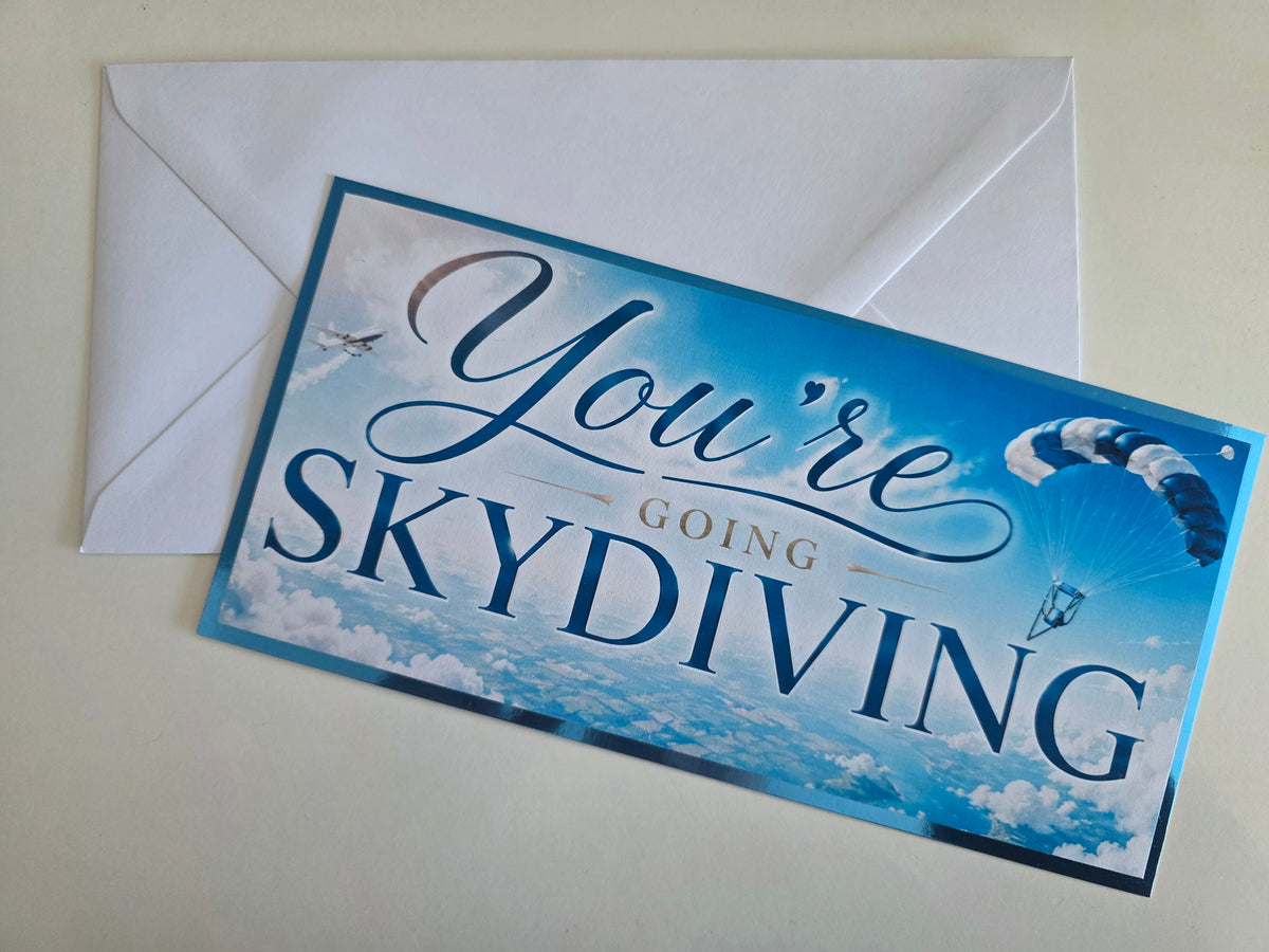 SALE - Surprise Ticket Print | You're Going Skydiving | Ticket Pass Voucher Membership | Gift Idea
