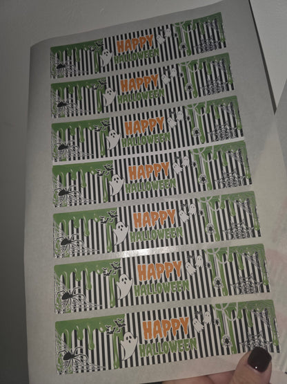 SALE - 14 x Halloween Stickers | Halloween Water Bottle Labels | Happy Halloween Stickers | Halloween Party