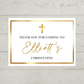 Rectangle Stickers | Gold & White Party Stickers | Birthday, Baby Shower, Christening, Wedding, Engagement Stickers | Party Bag Stickers