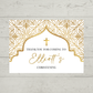 Rectangle Stickers | Gold & White Party Stickers | Birthday, Baby Shower, Christening, Wedding, Engagement Stickers | Party Bag Stickers