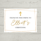 Rectangle Stickers | Gold & White Party Stickers | Birthday, Baby Shower, Christening, Wedding, Engagement Stickers | Party Bag Stickers