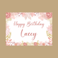 Rectangle Stickers | Blush Pink & Gold Floral Party Stickers | Birthday, Baby Shower, Christening, Wedding Party Stickers | Party Bag Stickers