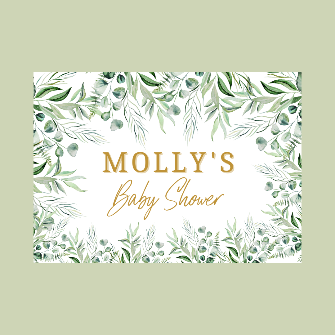 Rectangle Stickers | Greenery Leaf Party Stickers | Birthday, Baby Shower, Christening, Wedding Stickers | Party Bag Stickers