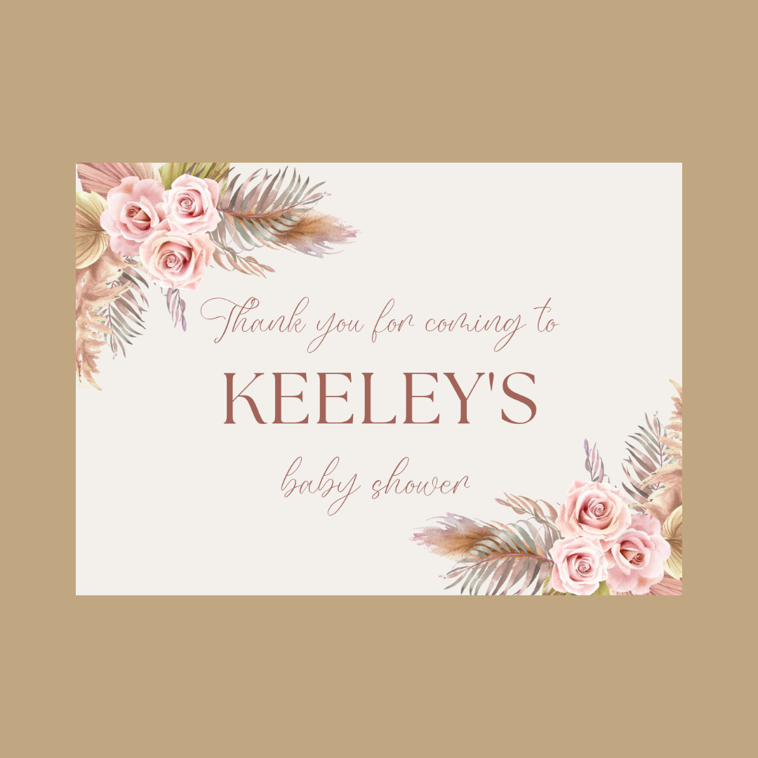 Rectangle Stickers | Floral Boho Party Stickers | Birthday, Baby Shower, Christening Stickers | Party Bag Stickers