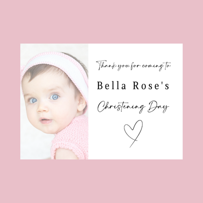 Rectangle Stickers | Colour Photo Party Stickers |  Christening, Baby Shower, First Birthday Party Stickers | Party Bag Stickers