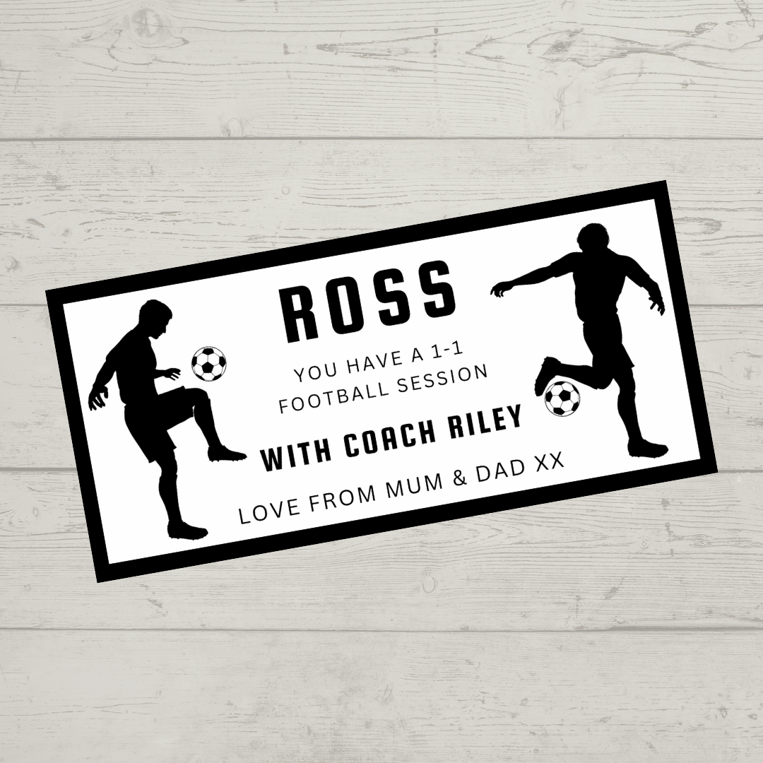 Surprise Ticket Print | Personalised Football Ticket Gift Voucher | Gift Idea
