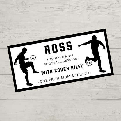 Surprise Ticket Print | Personalised Football Ticket Gift Voucher | Gift Idea