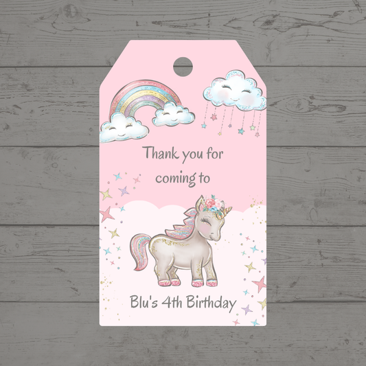 Gift Tags | Pink Unicorn Gift Tags | Party Tags | Party Gift Tags | Pink Unicorn Party Theme