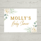 Rectangle Stickers | Greenery White Rose Floral Party Stickers | Birthday, Baby Shower, Christening, Wedding, Hen Party Stickers | Party Bag Stickers