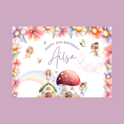 Rectangle Stickers | Fairy Party Stickers | Birthday, Baby Shower, Christening Stickers | Party Bag Stickers