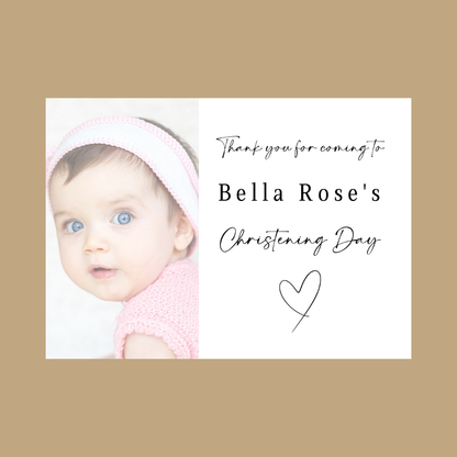 Rectangle Stickers | Colour Photo Party Stickers |  Christening, Baby Shower, First Birthday Party Stickers | Party Bag Stickers