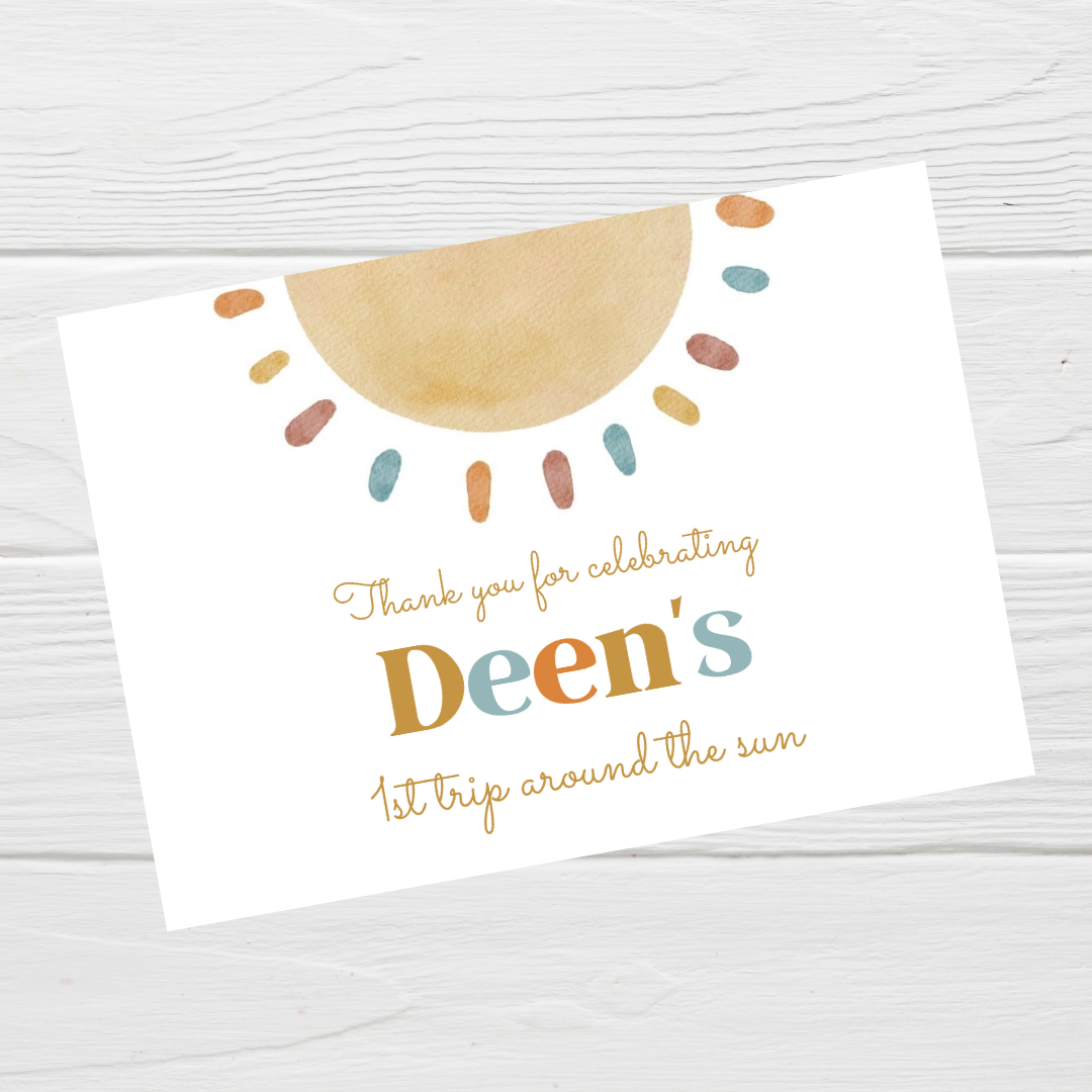 Rectangle Stickers | Sun Party Stickers | Party Bag Stickers