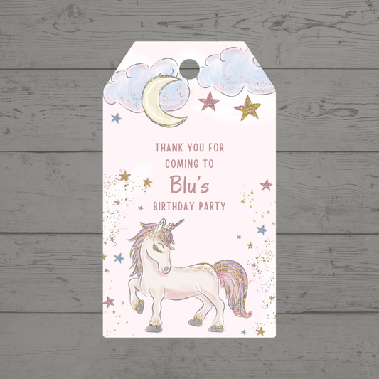 Gift Tags | Pink Unicorn Gift Tags | Party Tags | Party Gift Tags | Pink Unicorn Party Theme