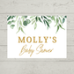Rectangle Stickers | Greenery Leaf Party Stickers | Birthday, Baby Shower, Christening, Wedding Stickers | Party Bag Stickers