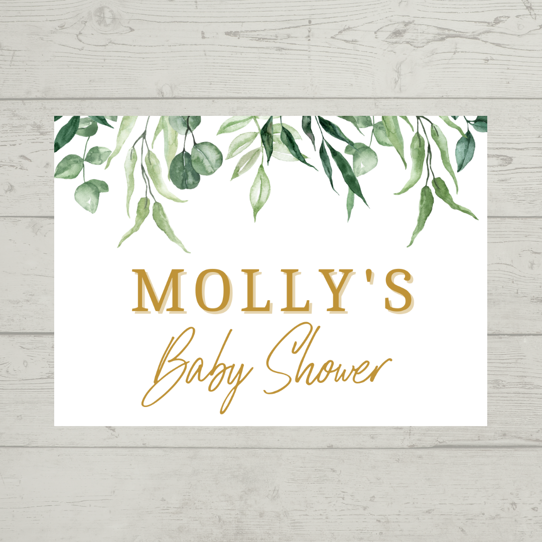 Rectangle Stickers | Greenery Leaf Party Stickers | Birthday, Baby Shower, Christening, Wedding Stickers | Party Bag Stickers
