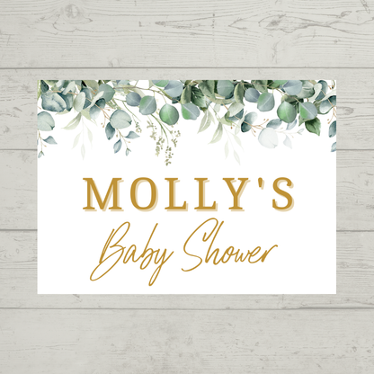 Rectangle Stickers | Greenery Leaf Eucalyptus Party Stickers | Birthday, Baby Shower, Christening, Wedding Stickers | Party Bag Stickers
