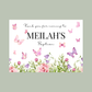 Rectangle Stickers | Pink Purple Butterfly Party Stickers | Birthday, Baby Shower, Christening Stickers | Party Bag Stickers