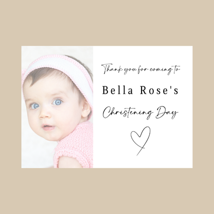 Rectangle Stickers | Colour Photo Party Stickers |  Christening, Baby Shower, First Birthday Party Stickers | Party Bag Stickers