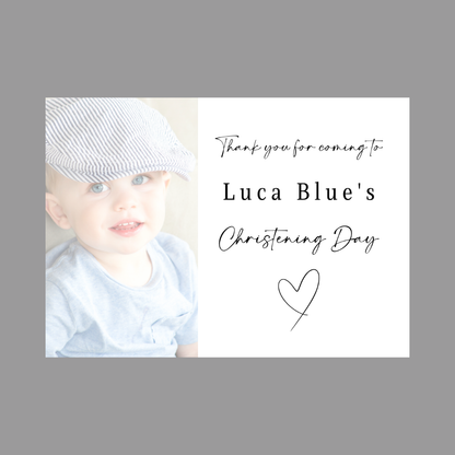 Rectangle Stickers | Colour Photo Party Stickers |  Christening, Baby Shower, First Birthday Party Stickers | Party Bag Stickers