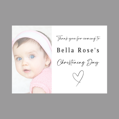 Rectangle Stickers | Colour Photo Party Stickers |  Christening, Baby Shower, First Birthday Party Stickers | Party Bag Stickers