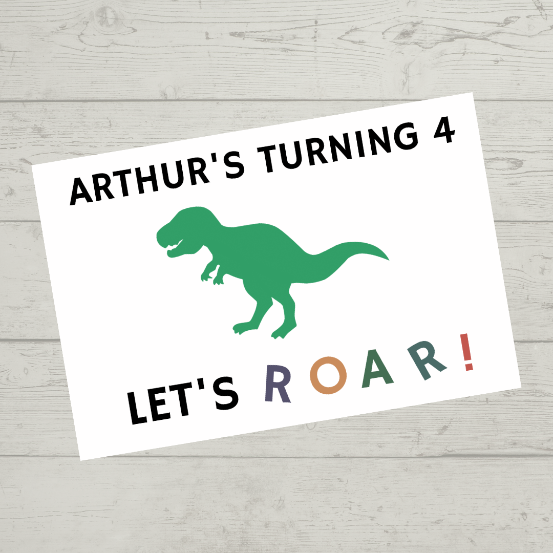 Rectangle Stickers | Dinosaur Party Stickers | Party Bag Stickers