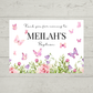 Rectangle Stickers | Pink Purple Butterfly Party Stickers | Birthday, Baby Shower, Christening Stickers | Party Bag Stickers