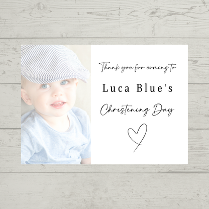 Rectangle Stickers | Colour Photo Party Stickers |  Christening, Baby Shower, First Birthday Party Stickers | Party Bag Stickers