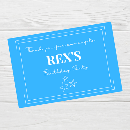 Rectangle Stickers | Blue Party Stickers | Party Bag Stickers