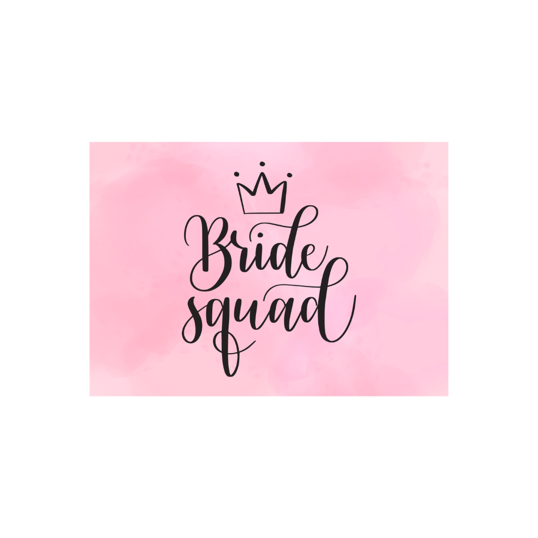 Pink Bride Squad Stickers | Rectangle Stickers | Hen Party Stickers