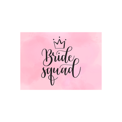 Pink Bride Squad Stickers | Rectangle Stickers | Hen Party Stickers