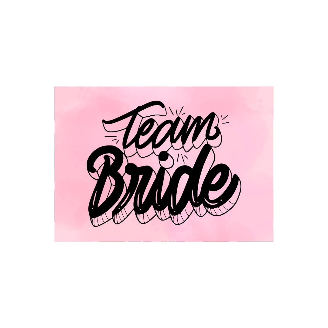 Pink Team Bride Stickers | Rectangle Stickers | Hen Party Stickers