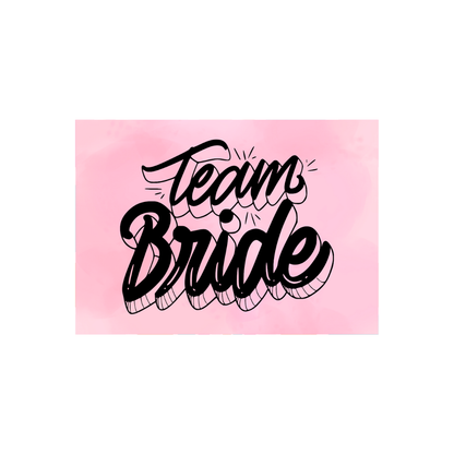Pink Team Bride Stickers | Rectangle Stickers | Hen Party Stickers