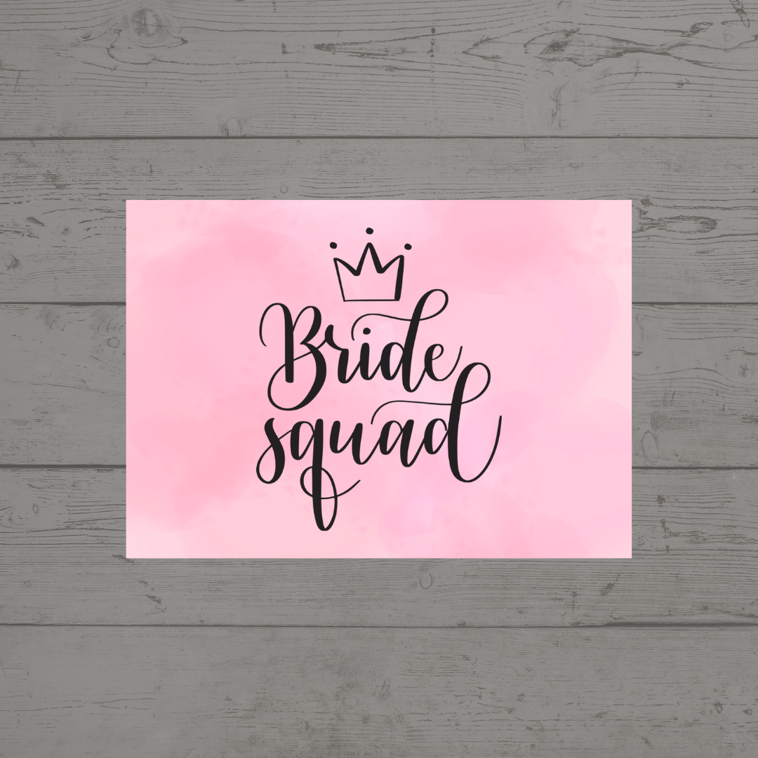 Pink Bride Squad Stickers | Rectangle Stickers | Hen Party Stickers
