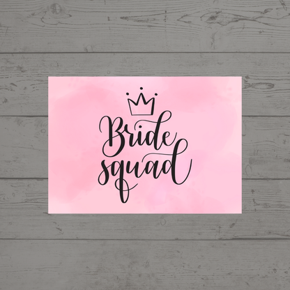 Pink Bride Squad Stickers | Rectangle Stickers | Hen Party Stickers