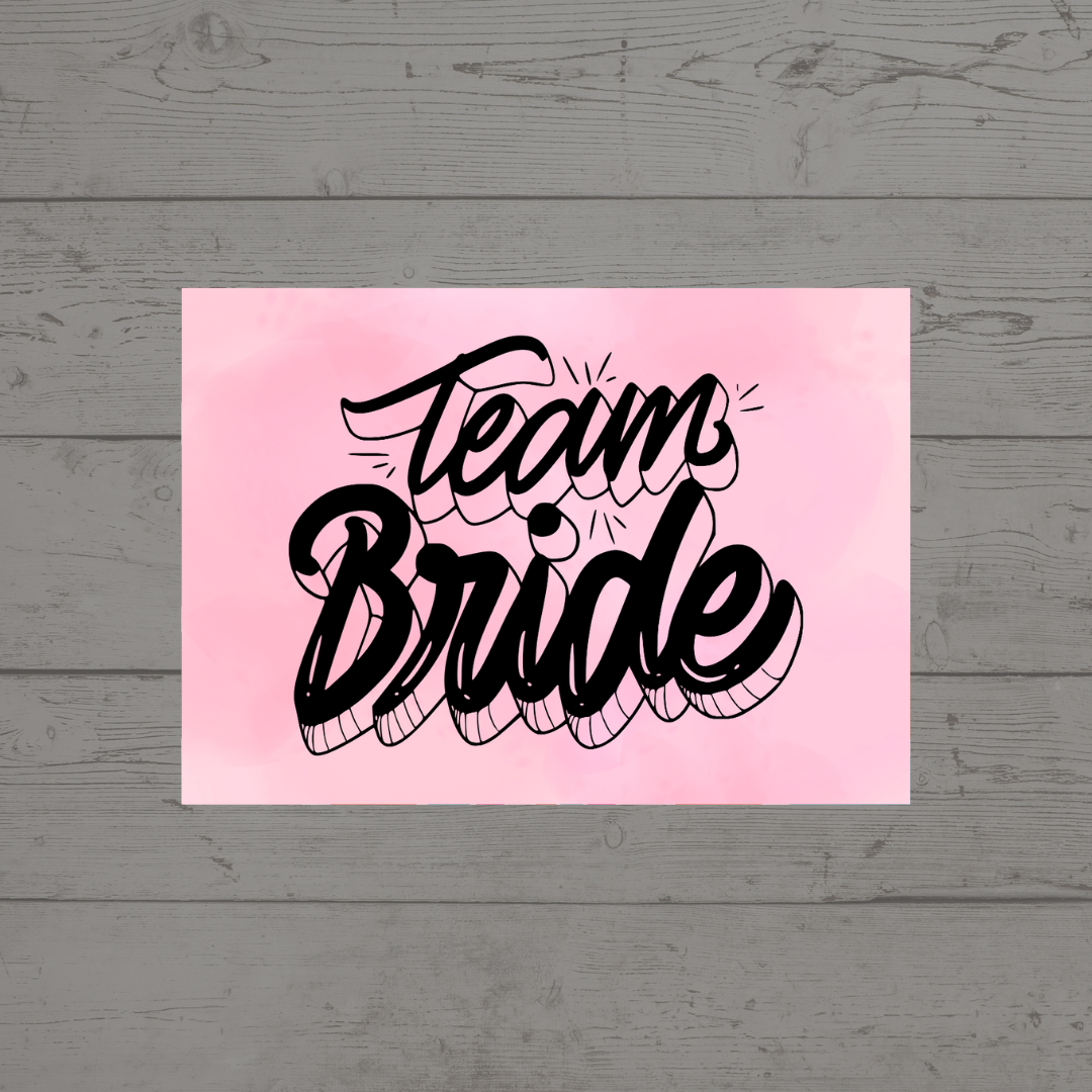 Pink Team Bride Stickers | Rectangle Stickers | Hen Party Stickers