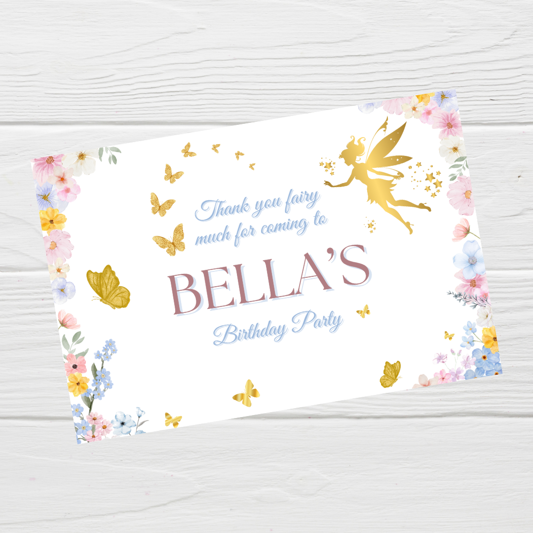 Rectangle Stickers | Fairy Party Stickers | Party Bag Stickers - Dinky Designs