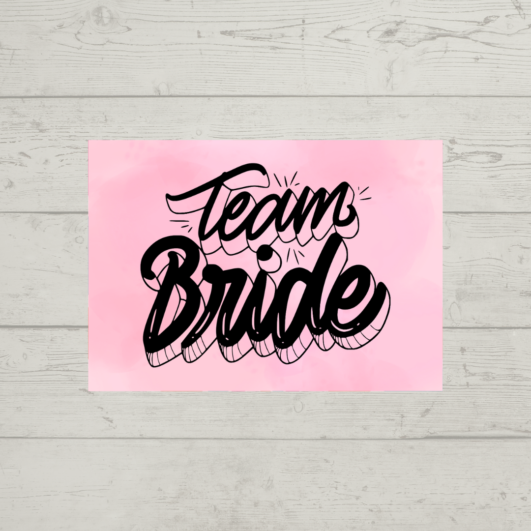 Pink Team Bride Stickers | Rectangle Stickers | Hen Party Stickers