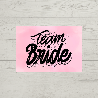 Pink Team Bride Stickers | Rectangle Stickers | Hen Party Stickers