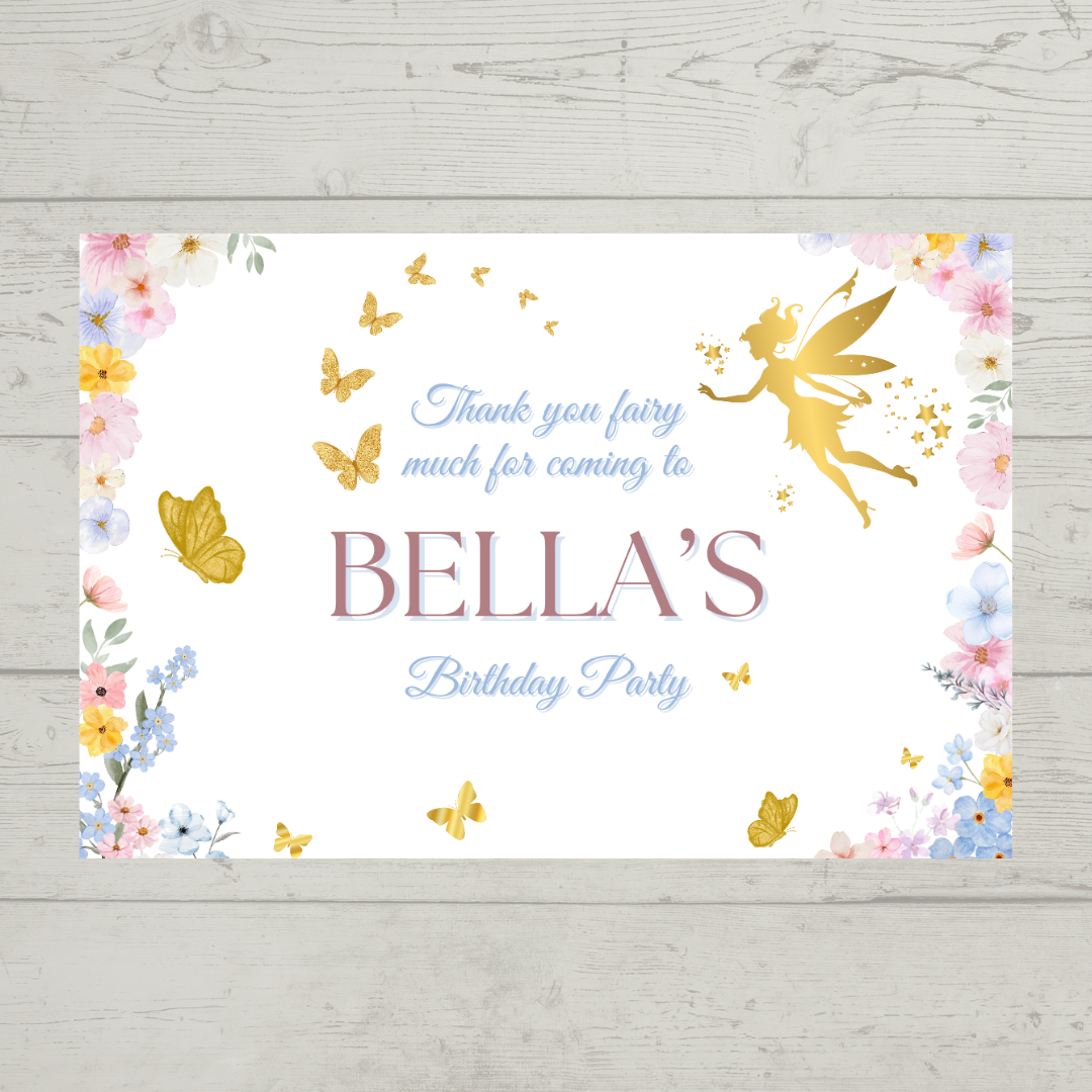 Rectangle Stickers | Fairy Party Stickers | Party Bag Stickers - Dinky Designs
