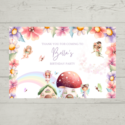 Rectangle Stickers | Fairy Party Stickers | Party Bag Stickers - Dinky Designs