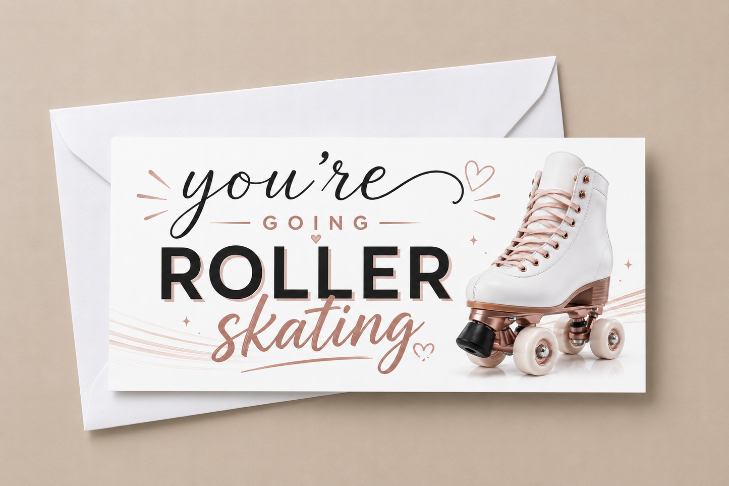 Surprise Ticket Print | You're Going Roller Skating | Ticket Pass Voucher Membership | Gift Idea