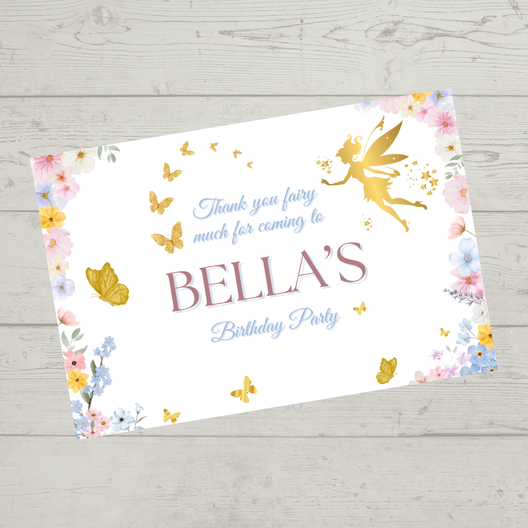 Rectangle Stickers | Fairy Party Stickers | Party Bag Stickers - Dinky Designs