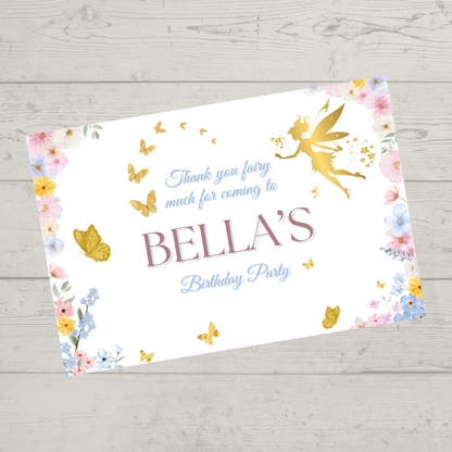 Rectangle Stickers | Fairy Party Stickers | Party Bag Stickers - Dinky Designs