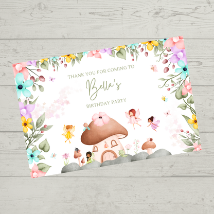 Rectangle Stickers | Fairy Party Stickers | Party Bag Stickers - Dinky Designs