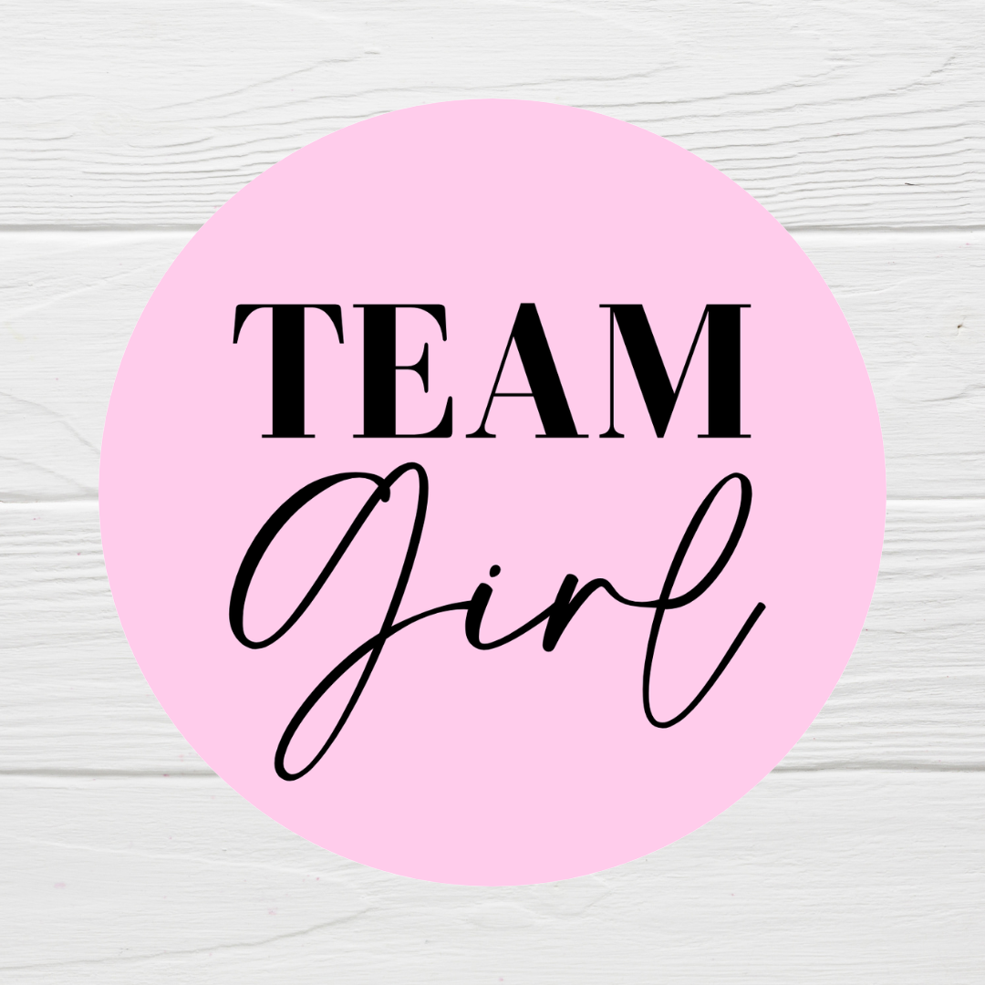 Baby Shower Stickers | Pink Team Girl - Blue Team Boy Party Stickers | Baby Shower Labels