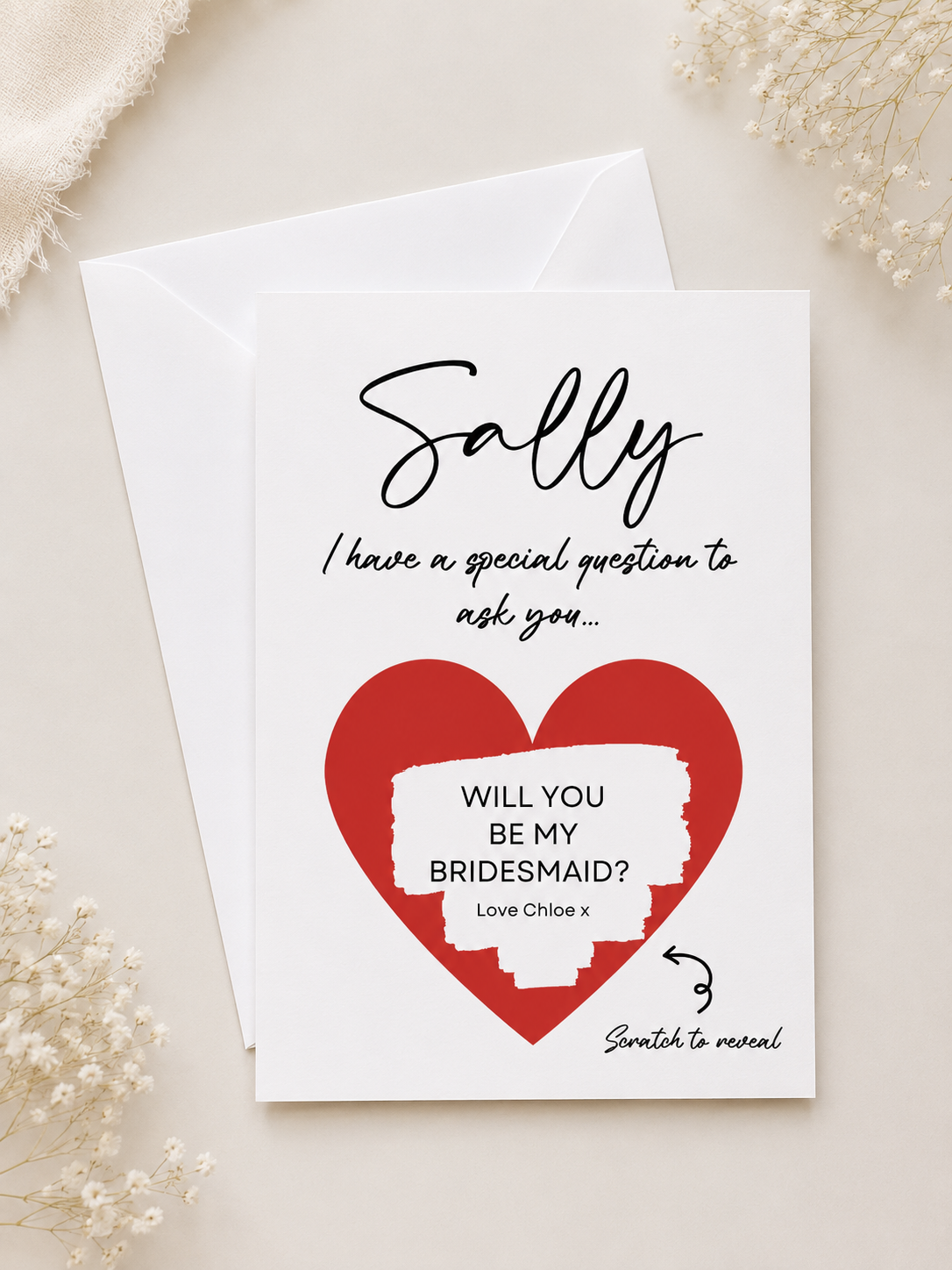 Scratch Card | Surprise Card | Special Question, Guess What? - Scratch Reveal A6 Card - Dinky Designs